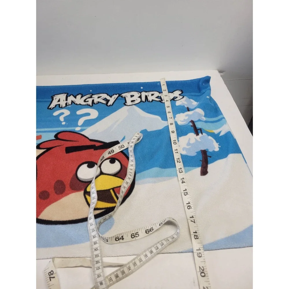 Angry‎ Birds Winter Fleece Throw Blanket Red Bomb Bird Snowy Mountain 30x20